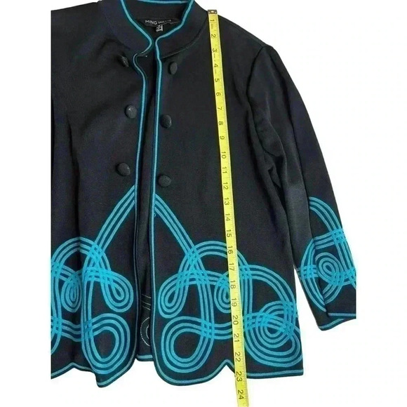 MING WANG WOMEN’S BLACK AND GREEN LUXURY SWEATER•SIZE M•GREAT QUALITY• - Picture 11 of 12